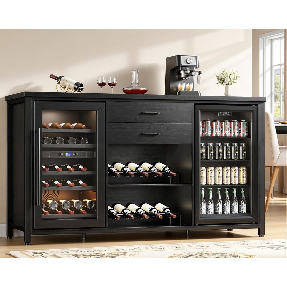 Large Coee Bar Cabinet with 2  - Home Bar And Cabinet 评论和价格