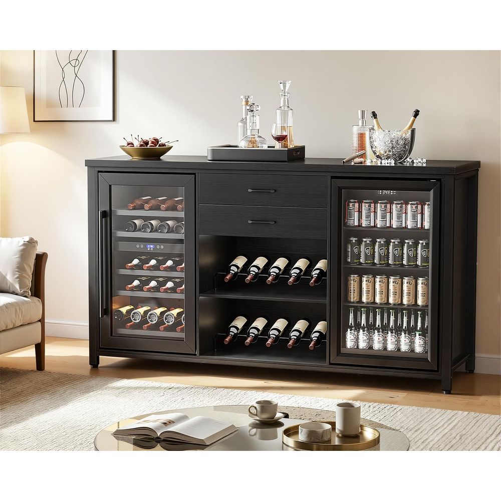 Large Coee Bar Cabinet with 2  - Home Bar And Cabinet 评论和价格