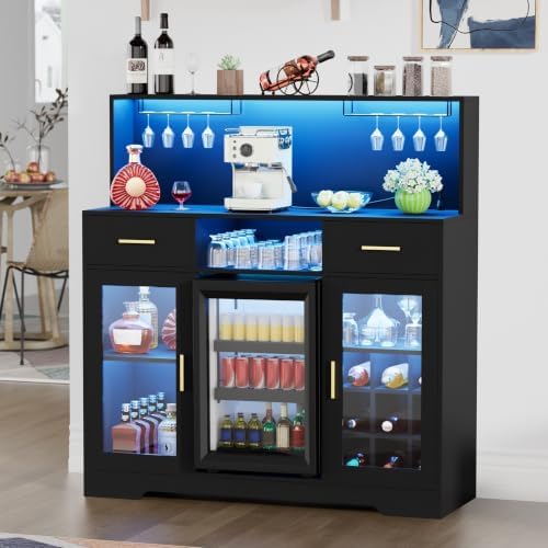 Mini Fridge Cabinet with Stora - Home Bar And Cabinet 评论和价格