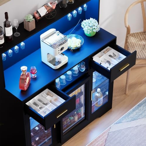 Mini Fridge Cabinet with Stora - Home Bar And Cabinet 评论和价格