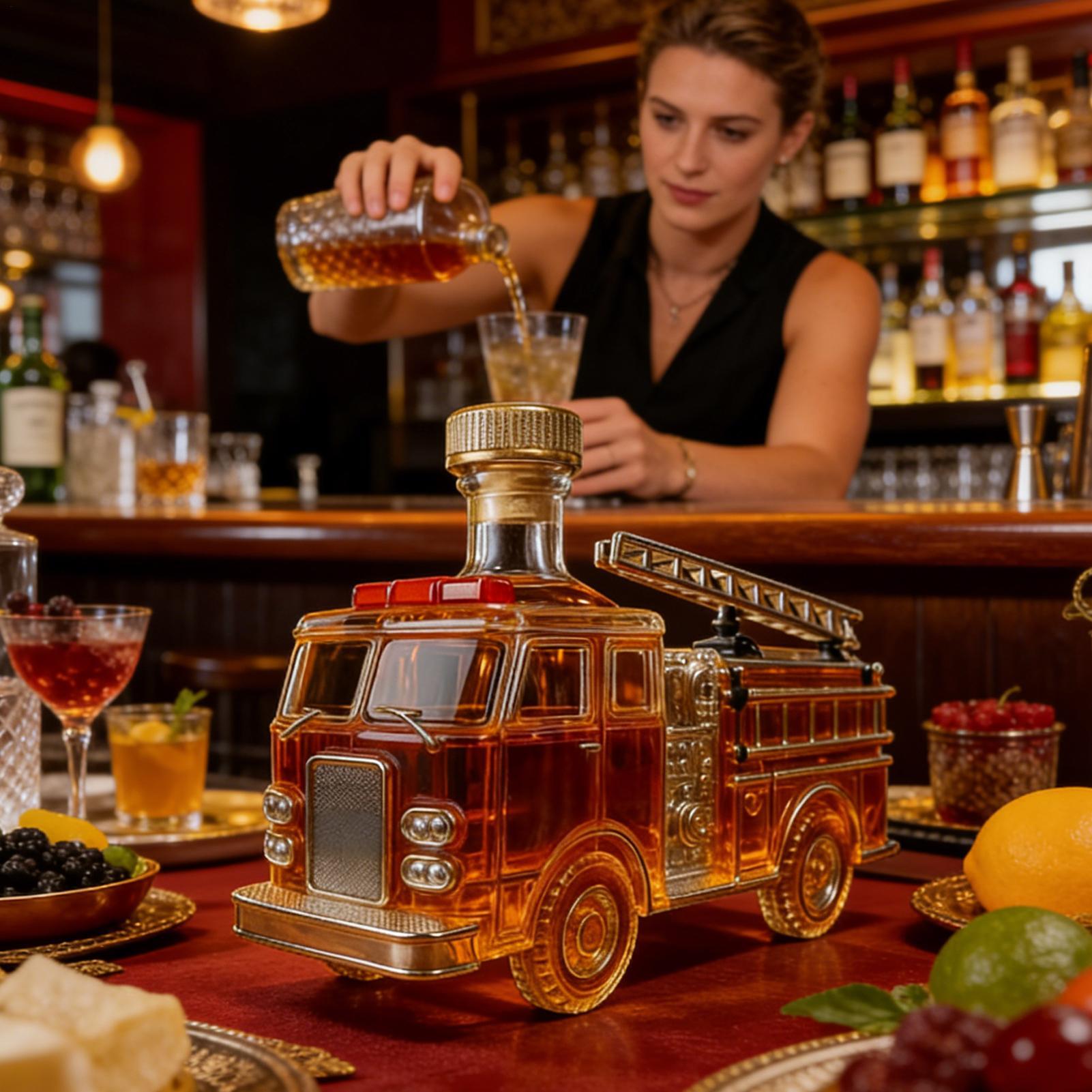 Liquor Bottle 300ml Fire Truck - Home Bar And Cabinet 评论和价格