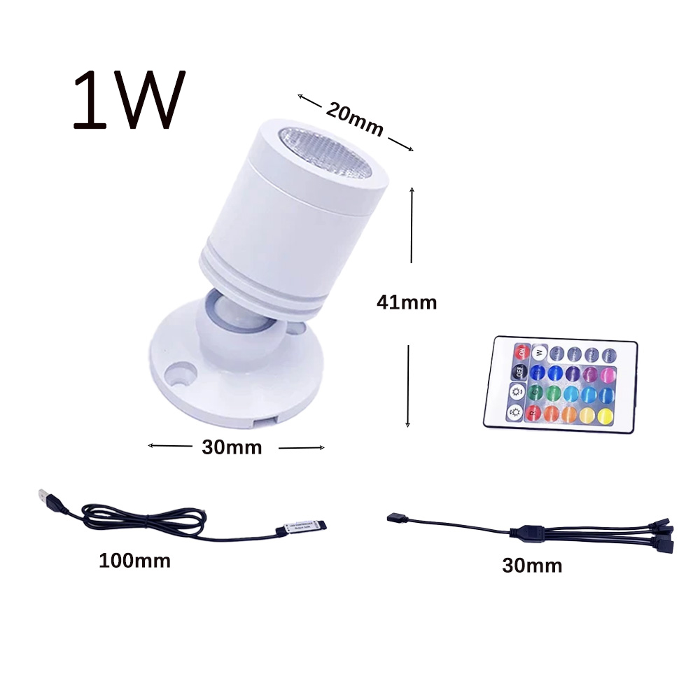 USB 5V RGB Mini LED Spotlight  - Home Bar And Counter 评论和价格