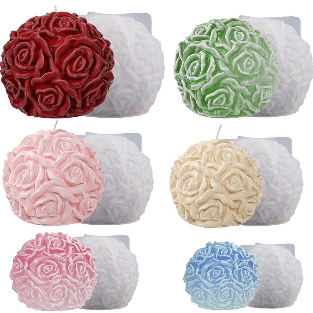 Multi Size Flower Series Candl - Ice Mold Sphere 评论和价格