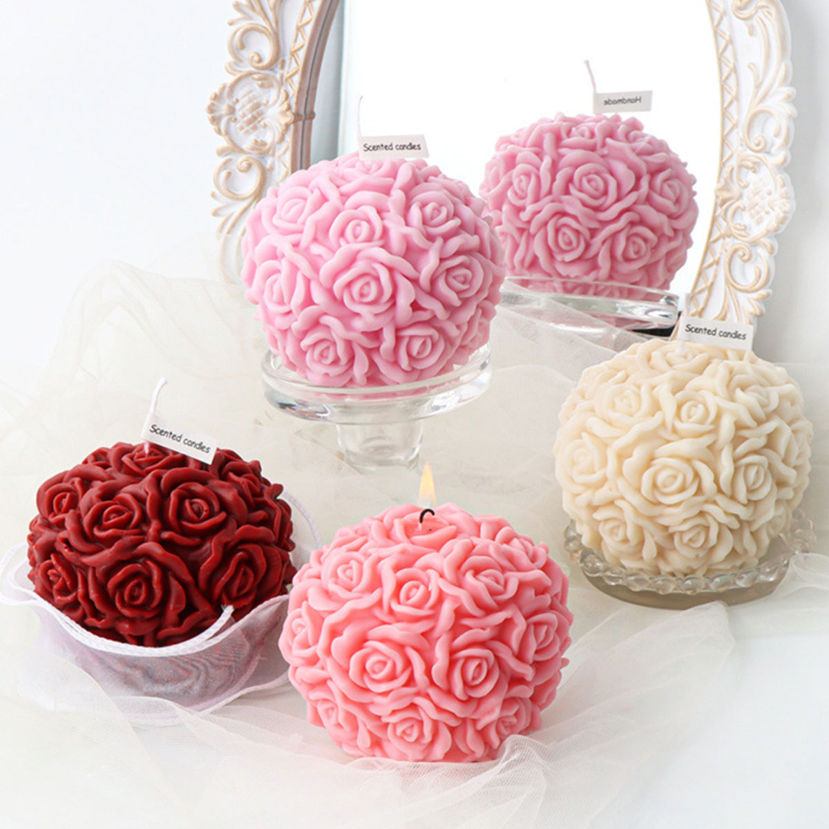 Multi Size Flower Series Candl - Ice Mold Sphere 评论和价格
