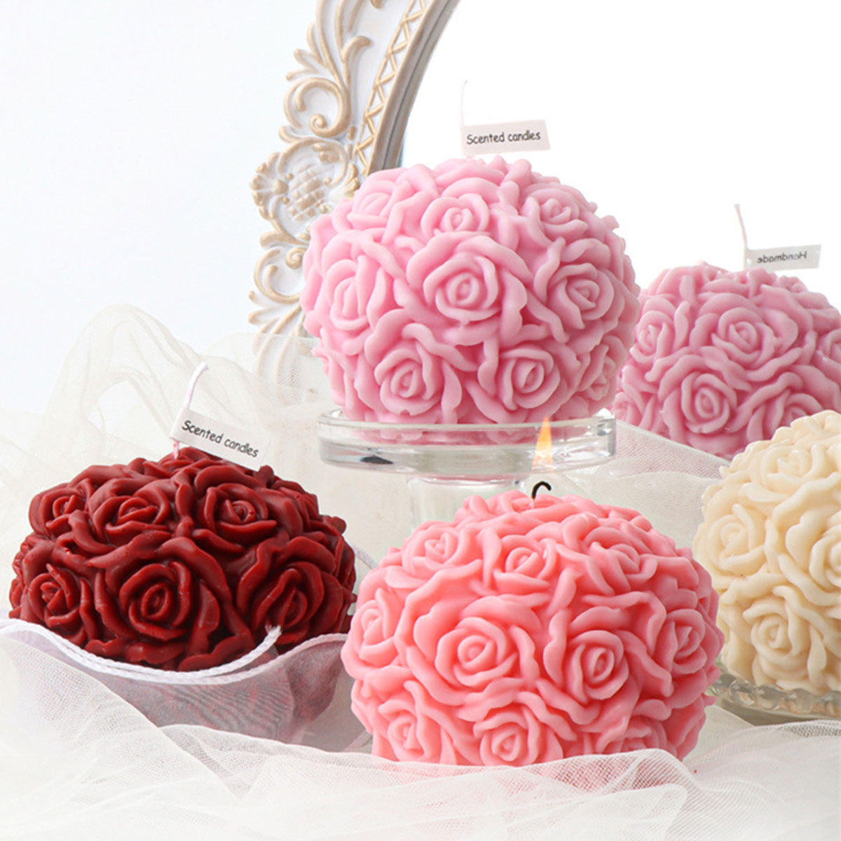Multi Size Flower Series Candl - Ice Mold Sphere 评论和价格