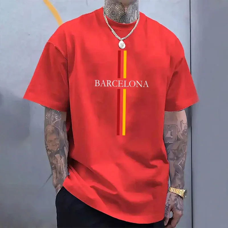 Barcelona Men's Cotton T-shirt - Home Barcelona 评论和价格
