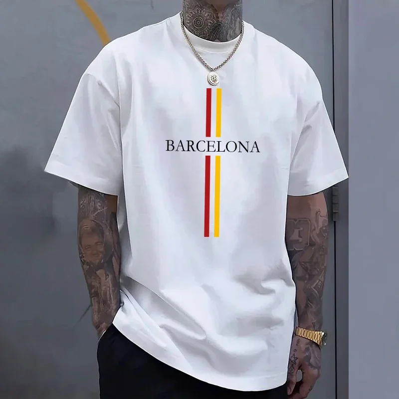 Barcelona Men's Cotton T-shirt - Home Barcelona 评论和价格