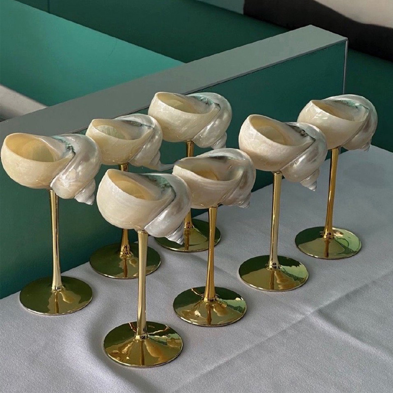 Natural Conch Wine Glass Bar a - Home Bar And Cabinet 评论和价格