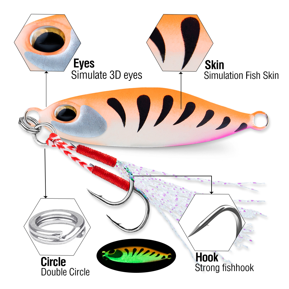 5Pcs Jig Bait 7G/10G/15G/20G S - Jigger Double Sided 评论和价格