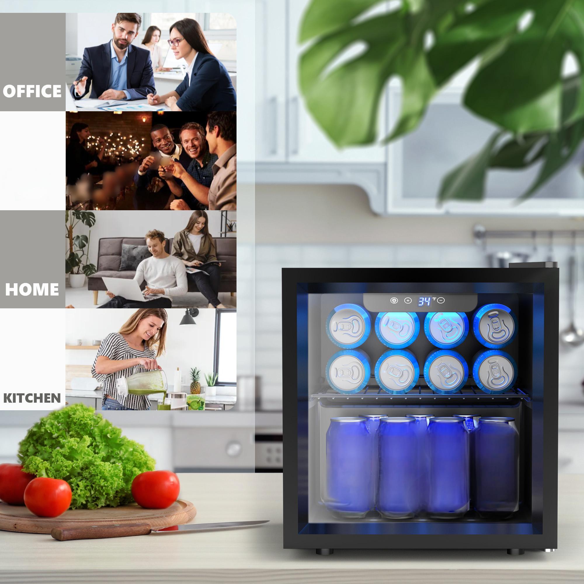 EKOJUCE Glass Door Mini Fridge - Home Bar And Fridge 评论和价格
