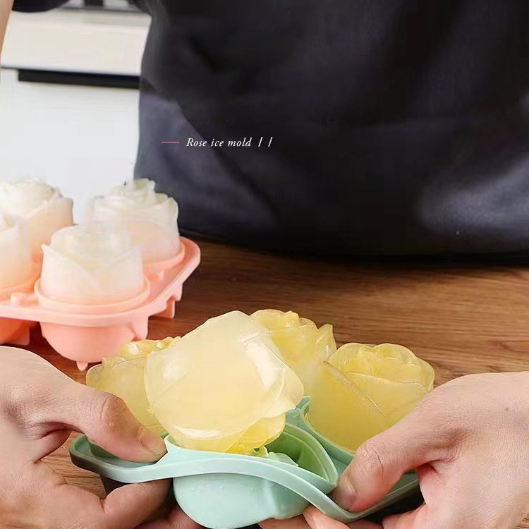 3D Rose Ice Molds 4 Holes Ice  - Ice Mold Sphere 评论和价格