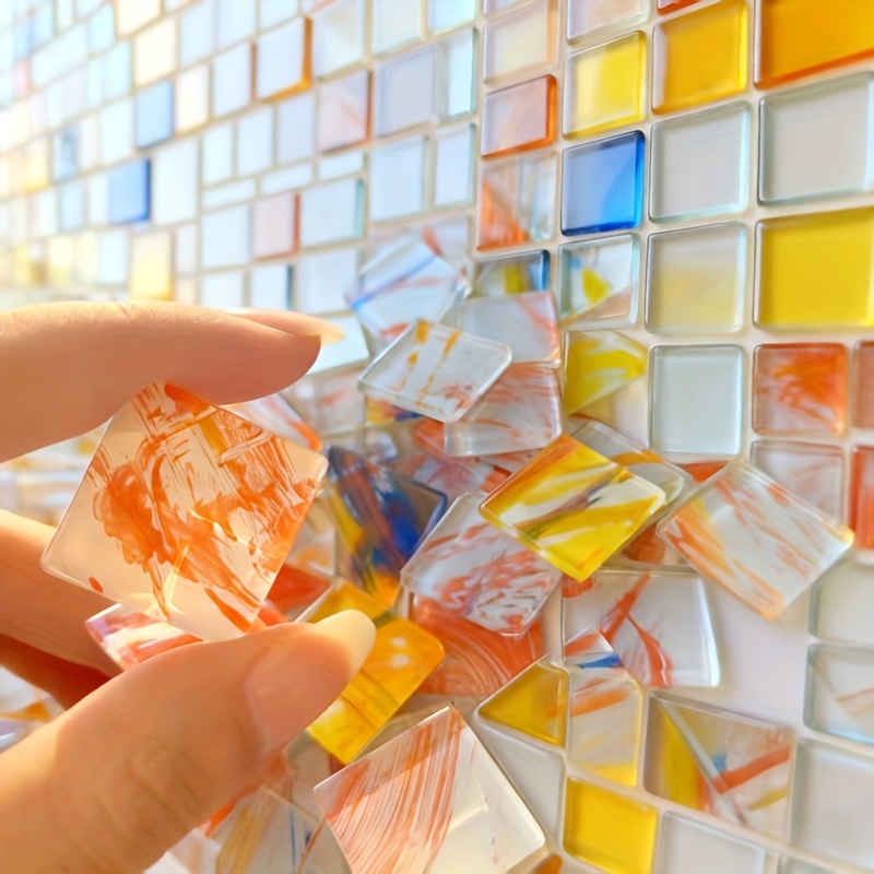 100g square mosaic hand-painte - Home Bar And Counter 评论和价格