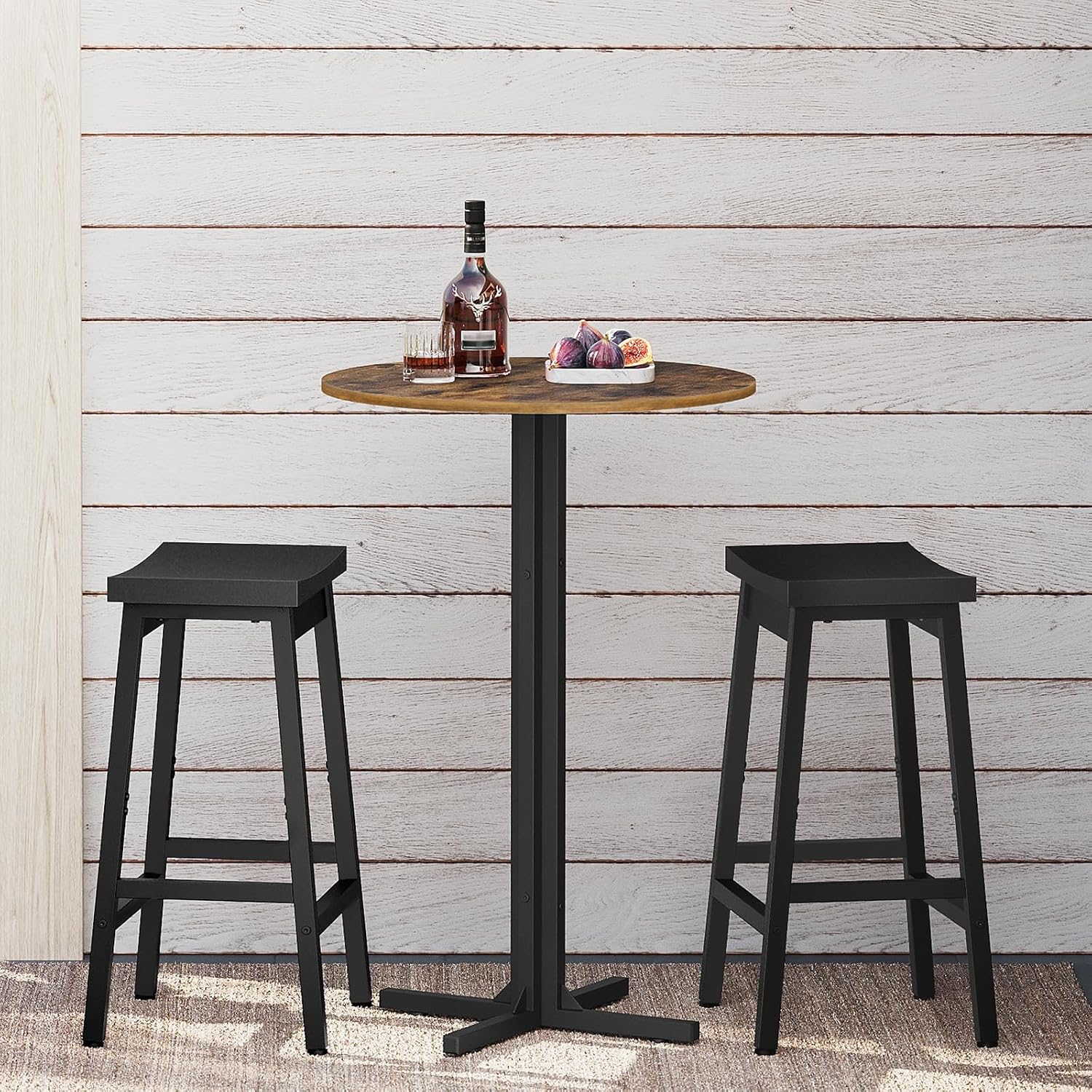Round Bar Table Set of 2, Coun - Home Bar And Counter 评论和价格