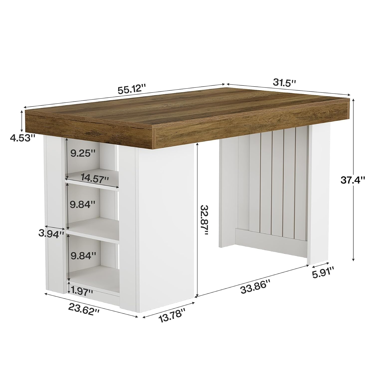 Kitchen Island with Storage, 5 - Home Bar And Counter 评论和价格
