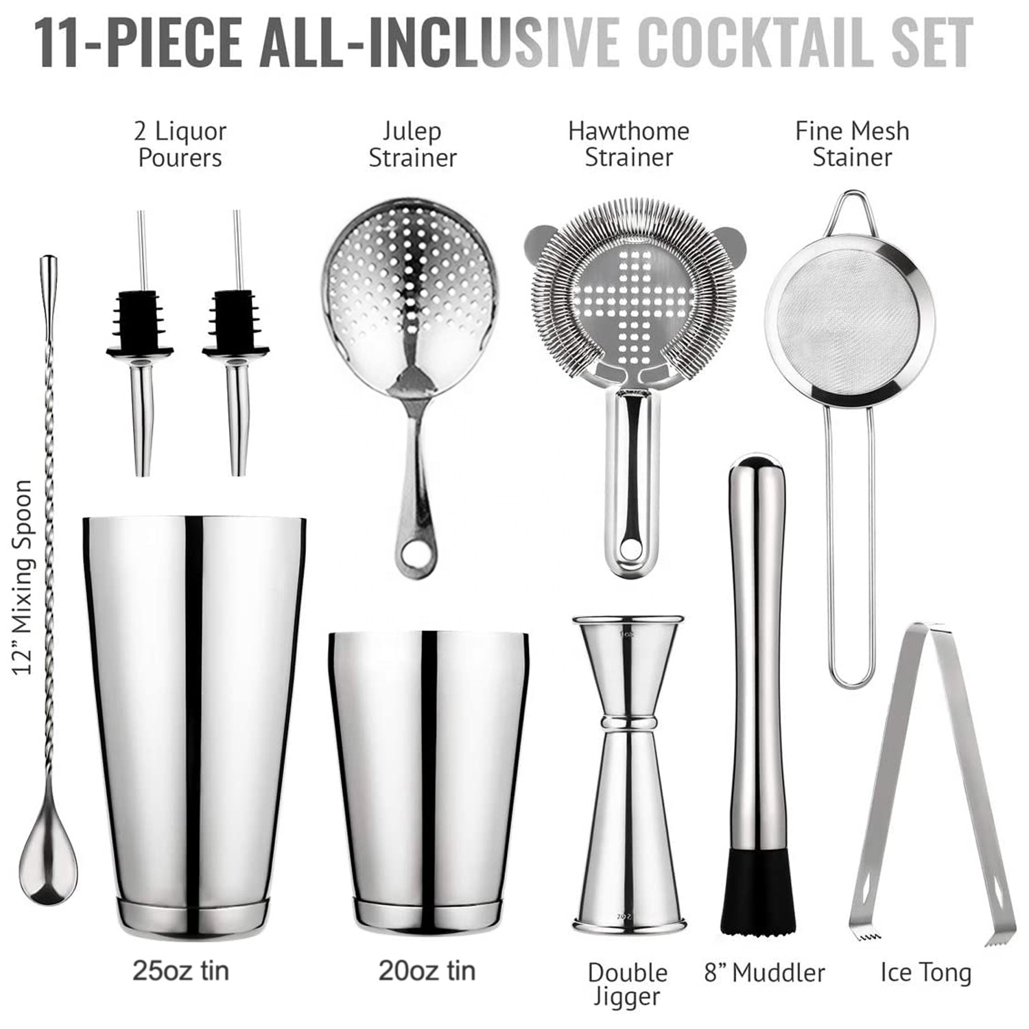 stllCAMOL FACTORY 11 Pieces Si - Boston Shaker Set 评论和价格