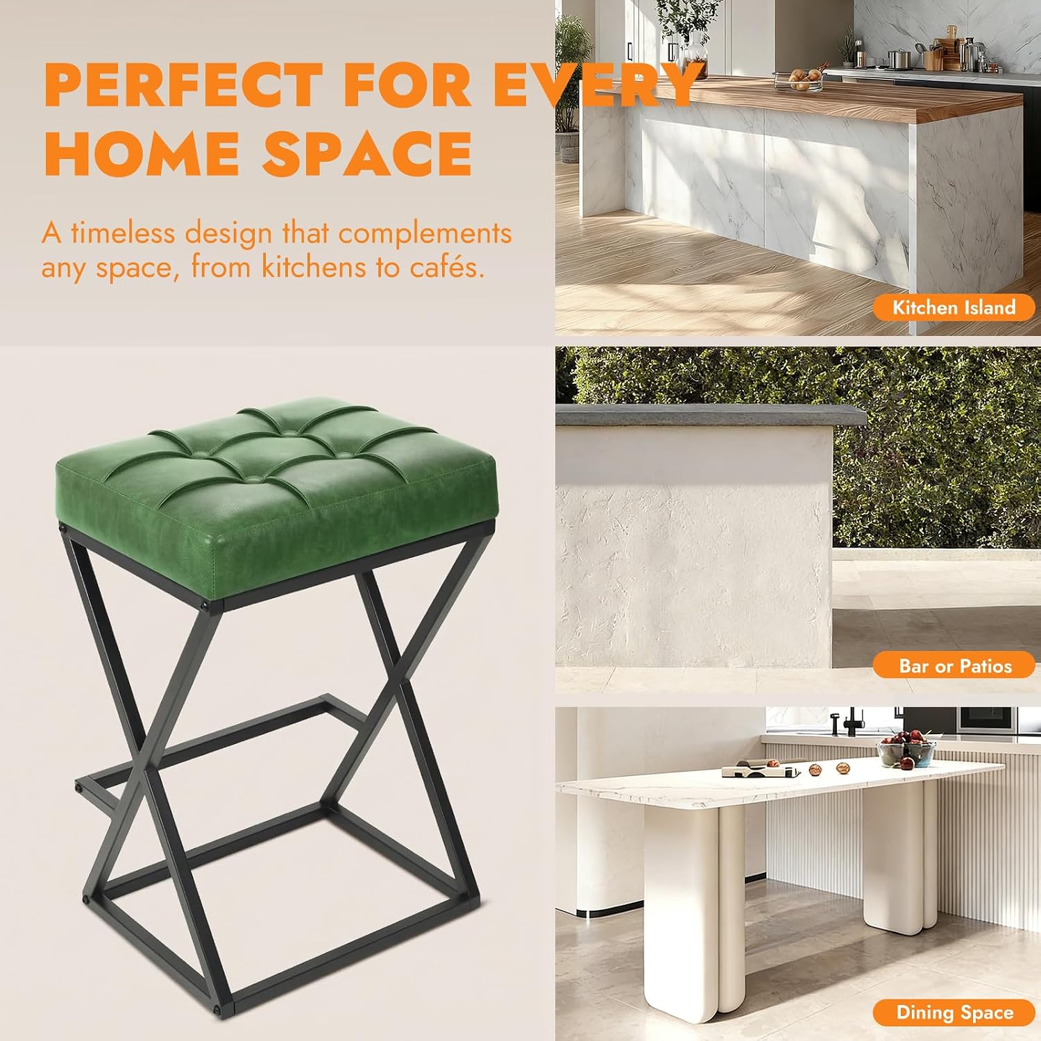 Modern Swivel Bar Stools Set O - Home Bar Seating 评论和价格