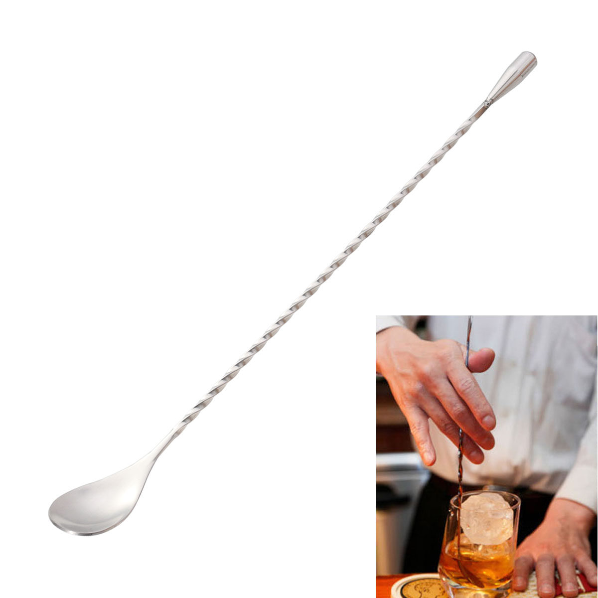 304 Stainless Steel Twisted Ba - Bar Spoon Twisted 评论和价格
