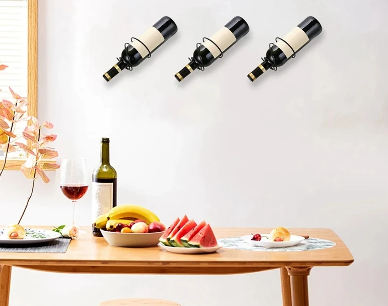 Pack Of 6 Wall Mounted Wine Ra - Home Bar Stand 评论和价格