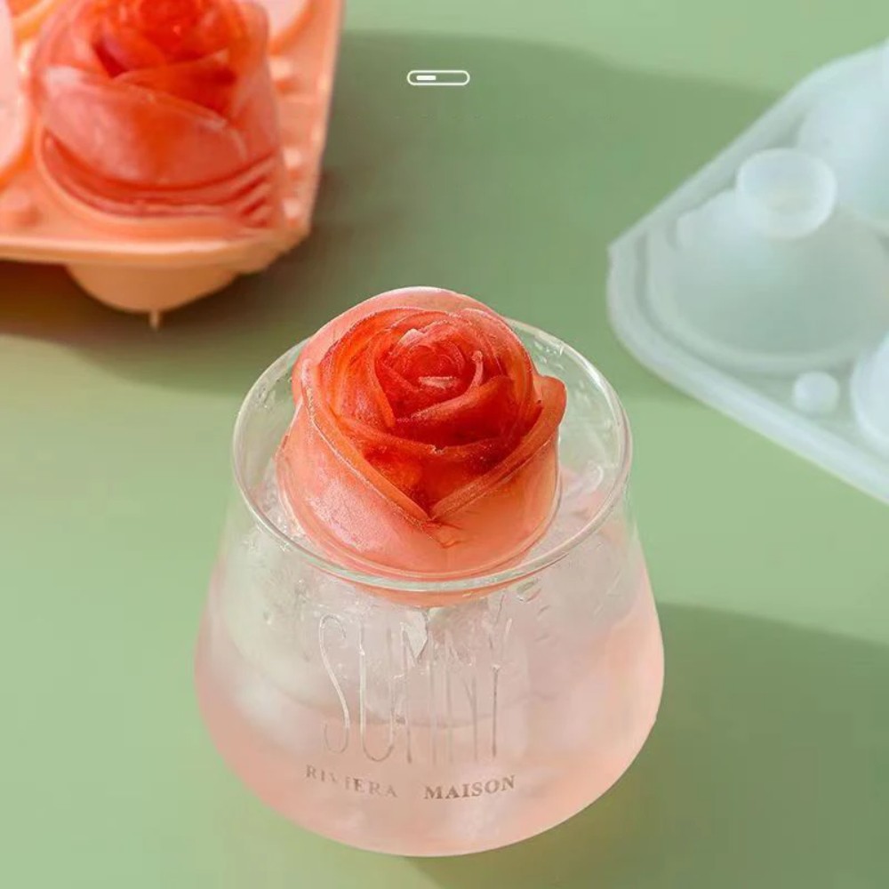 3d rose silicone ice molds 4-h - Ice Mold Sphere 评论和价格